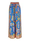 Alemais Luis Printed Silk-twill Trousers In Multicolor