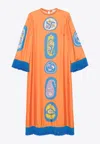 Alemais Luis Printed Midi Dress In Orange