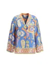 Alemais Luis Shirt Paisley Print In Tangerine
