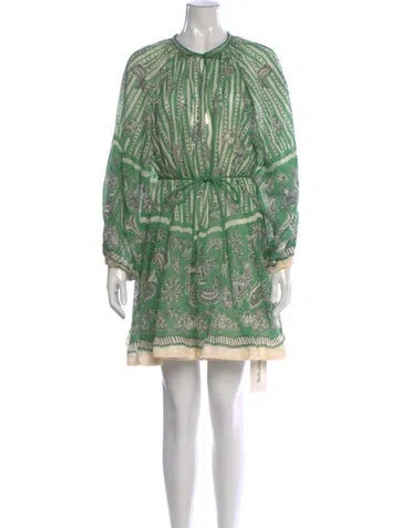 Pre-owned Alemais Lula Mini Dress In Green