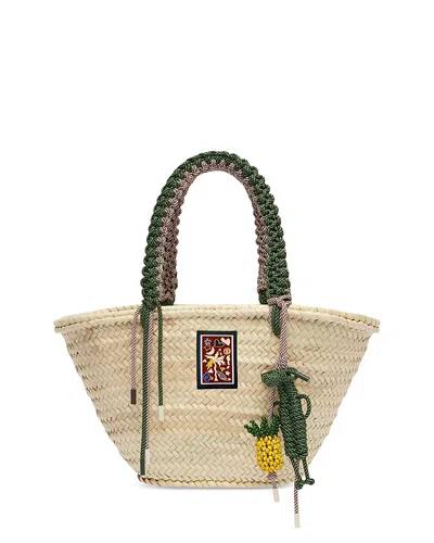 Alemais Macrame Midi Basket Bag In Brown