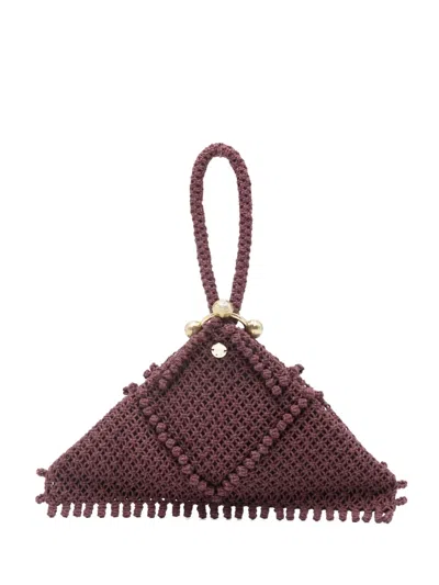 Alemais Macramé Top-handle Tote Bag In Purple