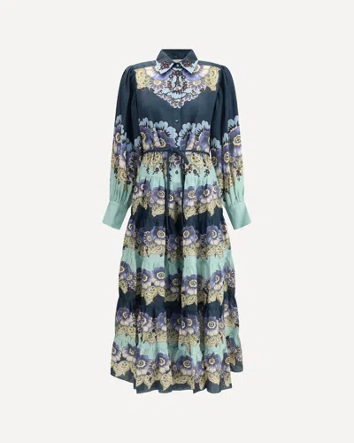 Alemais Madalena Chemisier Dress In Blue