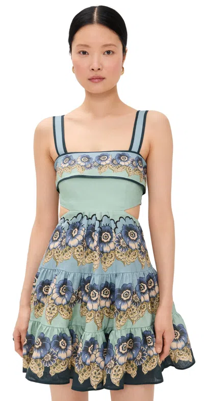 ALEMAIS MADALENA CUT OUT MINI DRESS BLUE