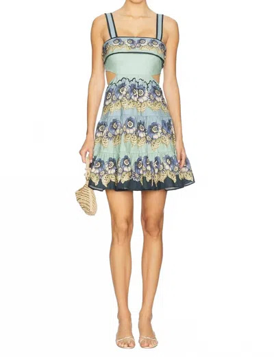 Alemais Madalena Cut Out Mini Tank Dress In Blue