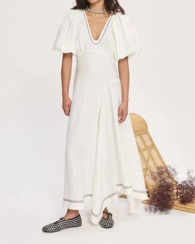 Alemais Magnolia Midi Dress In White