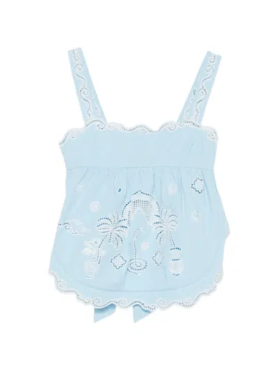 Alemais Maizy Embroidered Cami Top In Blue