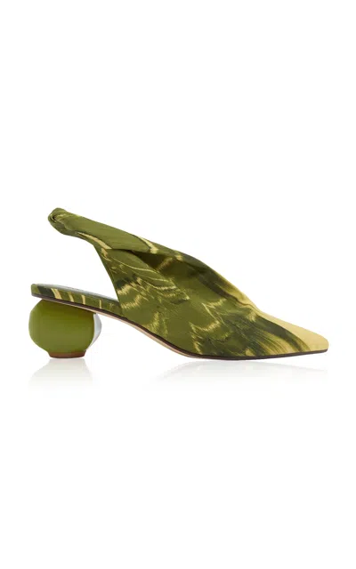 Alemais Alémais Mariel Twist Sling Back Pump In Green