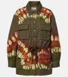 Alemais Marilyn Tie-dye Denim Utility Jacket In Green