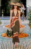 Alemais Marilyn Tie-dyed Denim Midi Dress In Brown