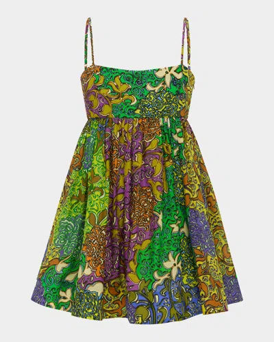 Alemais Marine Babydoll Mini Dress In Green