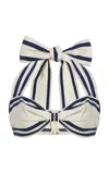 Alemais Marine Cotton Bralette In Ivory
