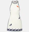 Alemais Marine Printed Cotton Minidress In Weiss
