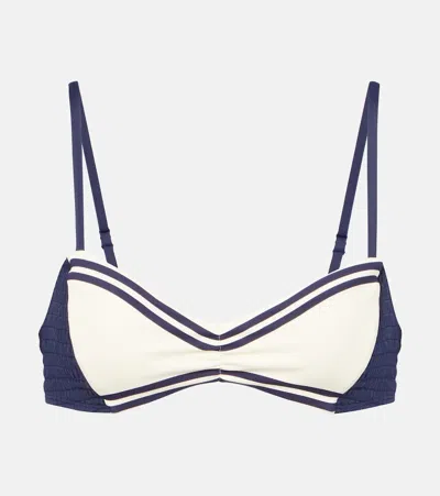 ALEMAIS MARINE SMOCKED BIKINI TOP