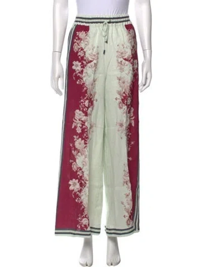 Pre-owned Alemais Marlow Wide Leg Pants In Green