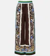 Alemais Printed Linen Wide-leg Pants In Multi