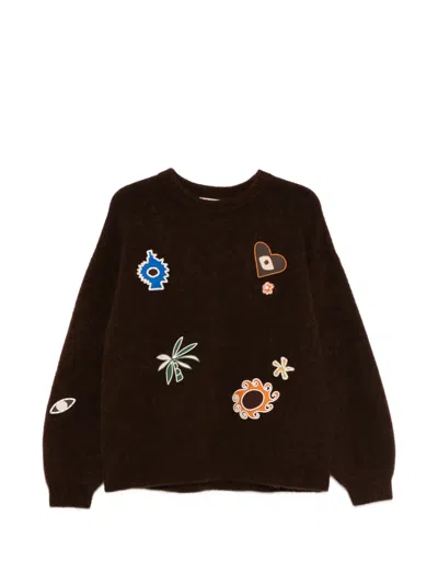Alemais Maroc-embroidered Sweater In Brown