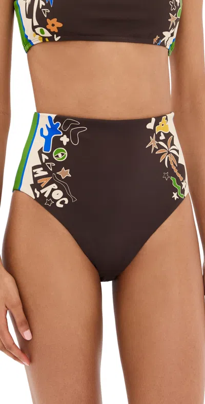 Alemais Maroc Printed Bikini Bottom In Multi