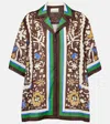 Alemais Maroc Oversized Printed Ramie Shirt In Multi