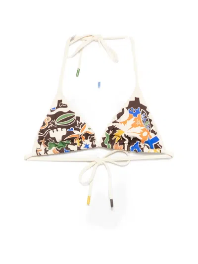 Alemais Maroc Triangle Bikini Top In Brown