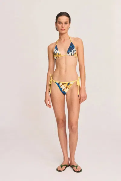 Alemais Martine Triangle Bikini Brief In Navy In Gold