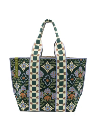 Alemais Maxi Cece Floral-pattern Tote Bag In Green