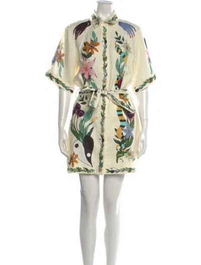 Pre-owned Alemais Meagan Dress Mini Dress In Neutral