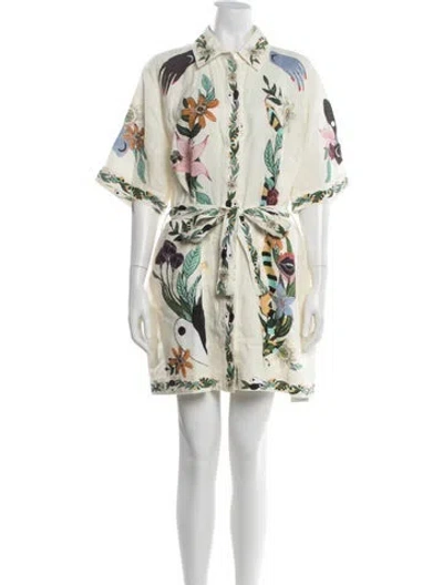 Pre-owned Alemais Meagan Mini Dress In Neutrals