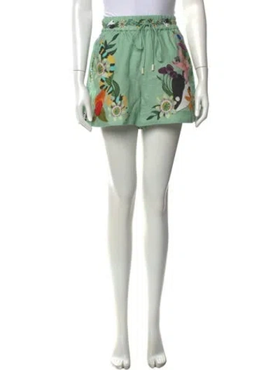 Pre-owned Alemais Meagan Mini Short Mini Shorts W/ Tags In Green