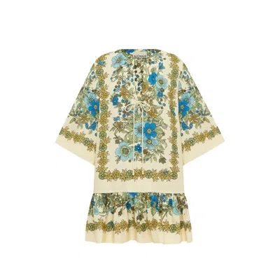 Alemais Womens Sophia Printed Linen Mini Dress Multi