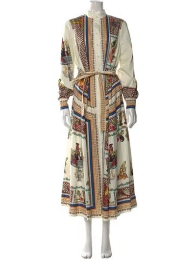 Pre-owned Alemais Mercado Shirtdress Long Dress W/ Tags In Multi