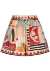 Alemais Michelle Abstract-print Shorts In Multi