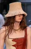 Alemais Michelle Raffia Fringed Bucket Hat