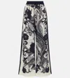 Alemais Mickey Floral Linen Wide-leg Pants