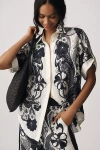 Alemais Mickey Linen Short-sleeve Buttondown Shirt