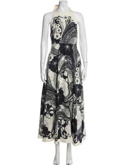 Pre-owned Alemais Mickey Long Dress In Neutrals