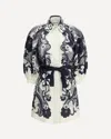 Alemais Womens Navy Mickey Belted Linen Mini Dress In White