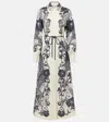 Alemais Mickey Printed Linen Midi Shirt Dress