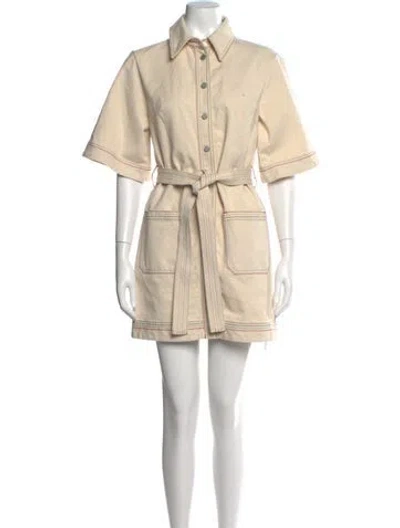 Pre-owned Alemais Mini Dress In Neutral