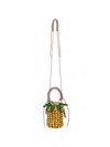 Alemais Beaded Pineapple Bucket Bag In Yellow