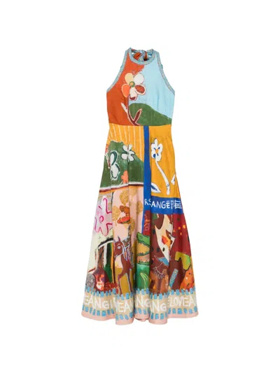 Alemais Mlak Halterneck Maxi Dress In Multi