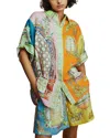 Alemais Multicoloured Colour-block Linen Shirt In Multi