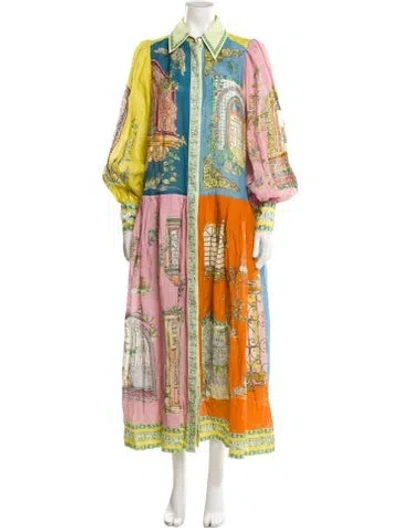 Pre-owned Alemais Monte Long Dress W/ Tags In Blue