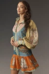 Alemais Monte Printed Mini Shirt Dress In Blue