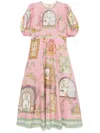 Alemais Monte Linen Midi Dress In Pink