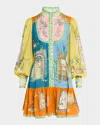 Alemais Monte Printed Mini Shirt Dress In Multi
