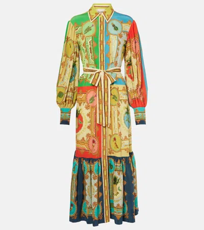 Alemais Monte Printed Linen Shirt Dress In Multi