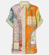 Alemais Multicoloured Colour-block Linen Shirt In Multicoloured