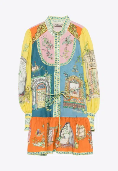 Alemais Monte Printed Mini Shirt Dress In Multicolor