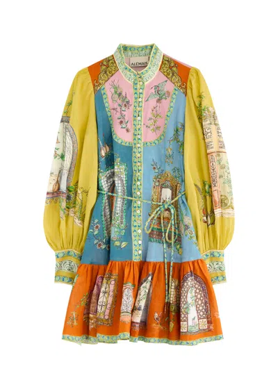ALEMAIS ALEMAIS MONTE PRINTED RAMIE MINI DRESS